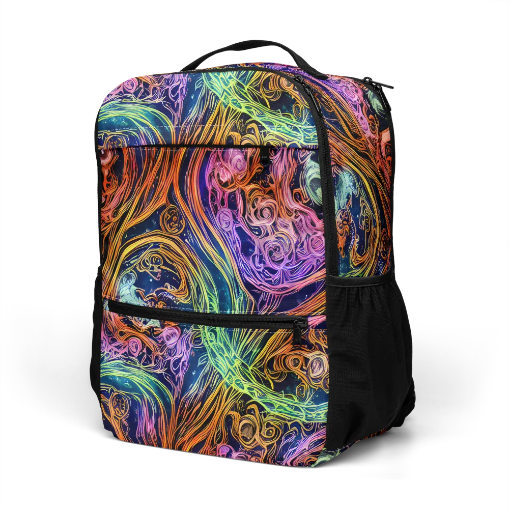 Nightfire Swirl on Utility Backpack — Left Front
