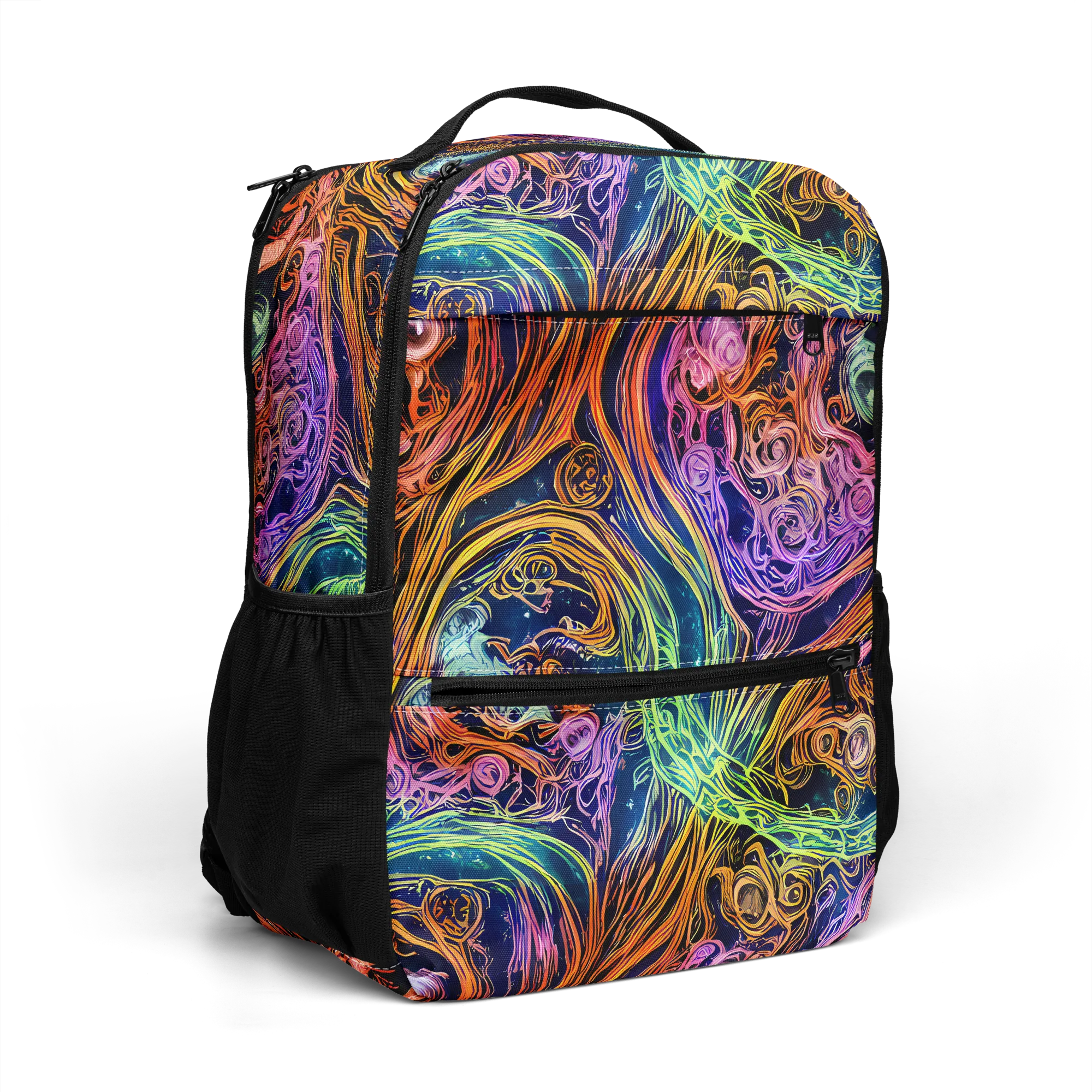 Nightfire Swirl on Utility Backpack — Right Front