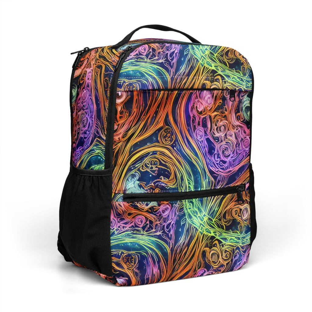 Nightfire Swirl on Utility Backpack — Right Front