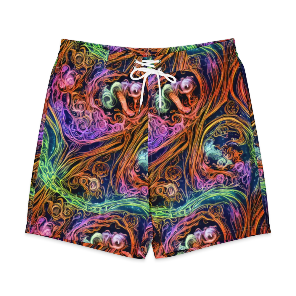 Nightfire Swirl on Men's Board Shorts — Front