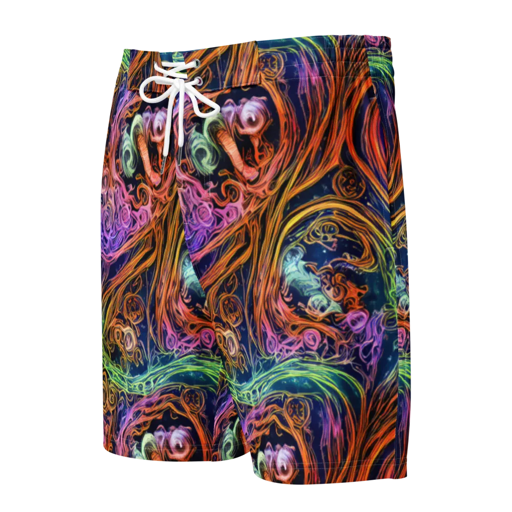 Nightfire Swirl on Men's Board Shorts — Front