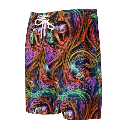 Nightfire Swirl on a Men's Board Shorts