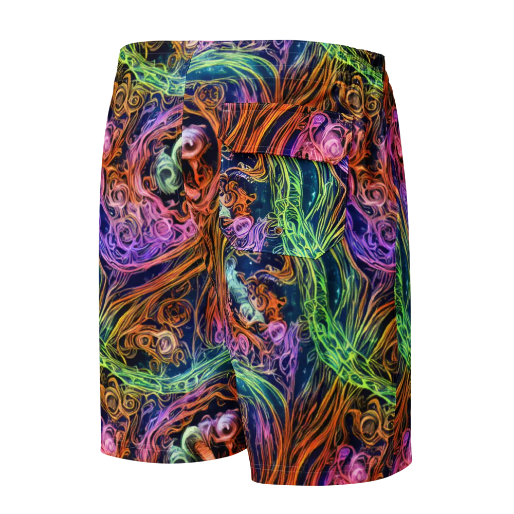 Nightfire Swirl on Men's Board Shorts — Back