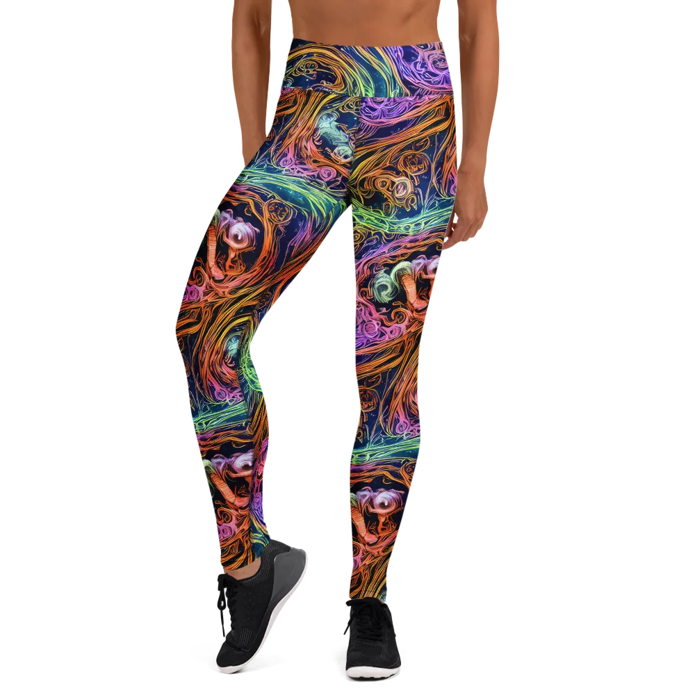 Nightfire Swirl on Yoga Leggings — Front