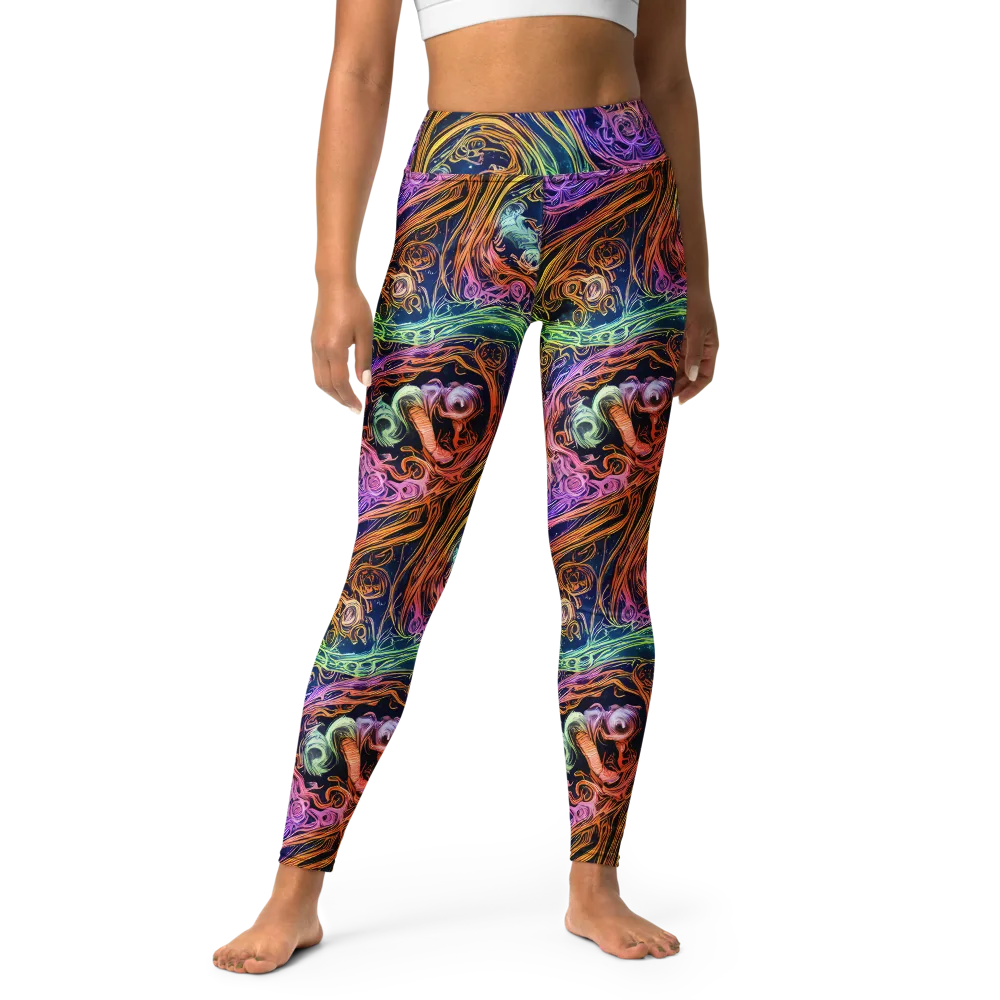 Nightfire Swirl on Yoga Leggings — Front
