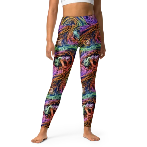 Nightfire Swirl on a Yoga Leggings