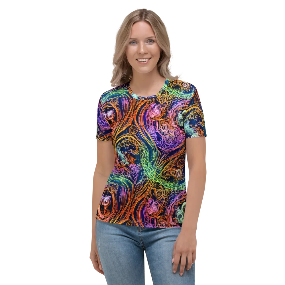 Nightfire Swirl on Women's Crew Neck T-Shirt — Front