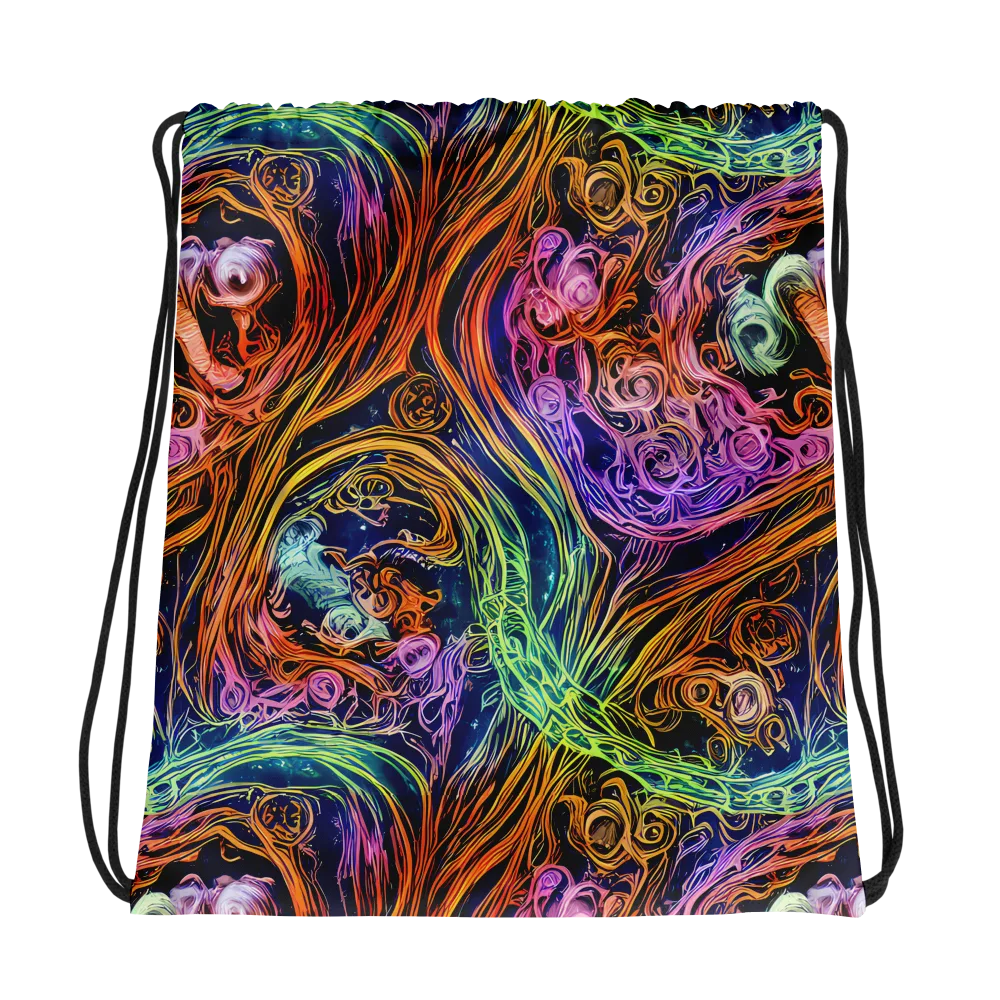 Nightfire Swirl on Drawstring Bag — Photo