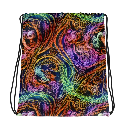 Nightfire Swirl on a Drawstring Bag
