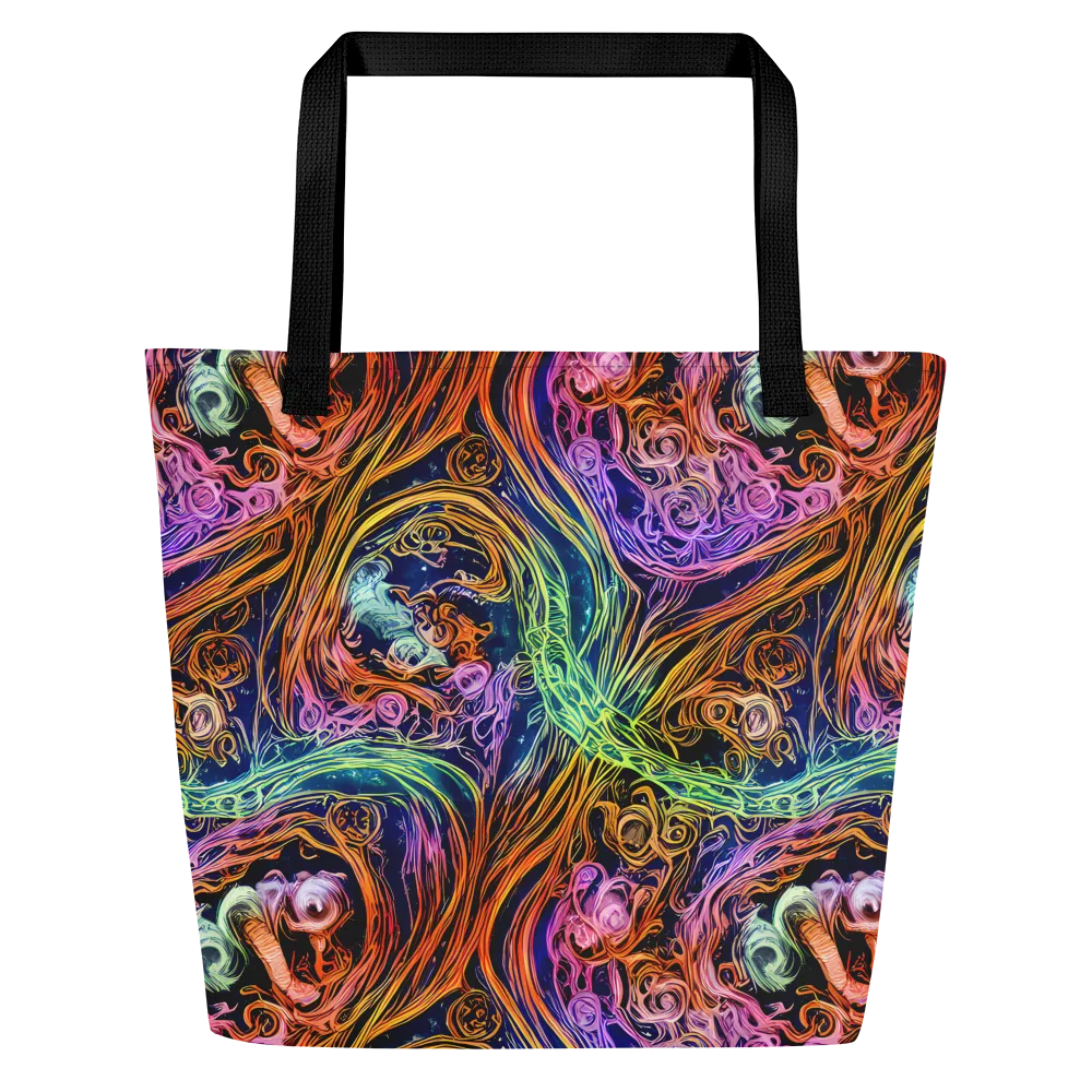 Nightfire Swirl on Large Tote Bag W/ Pocket — Front