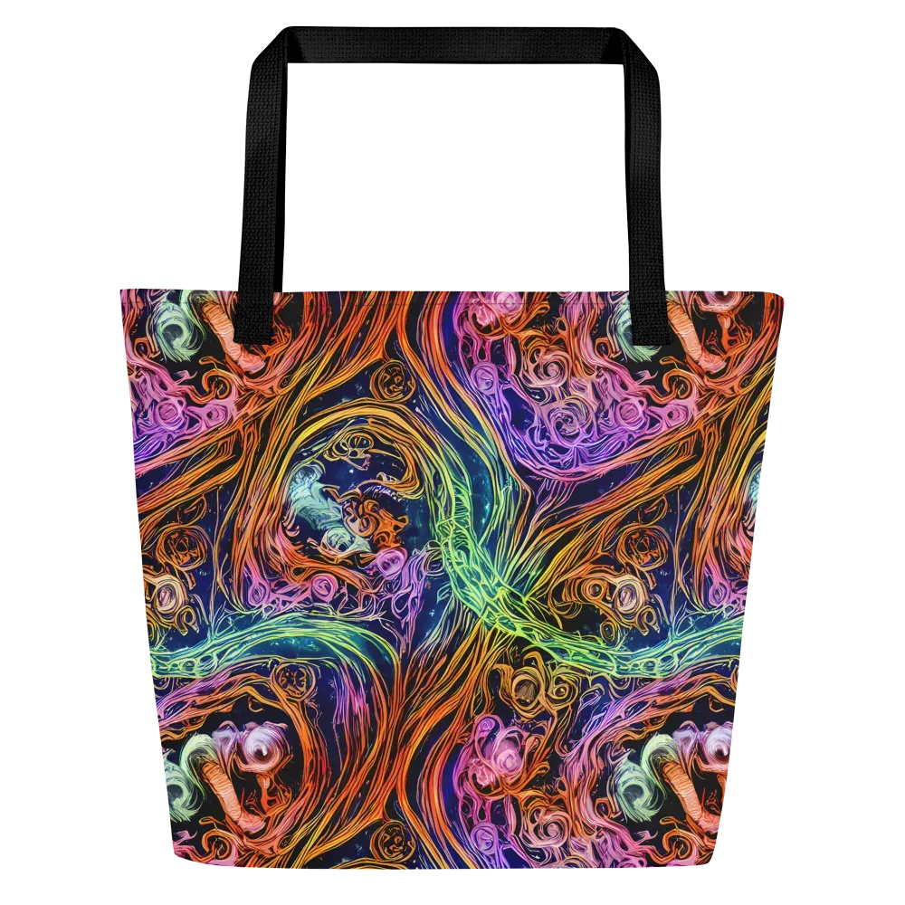 Nightfire Swirl on Large Tote Bag W/ Pocket — Front