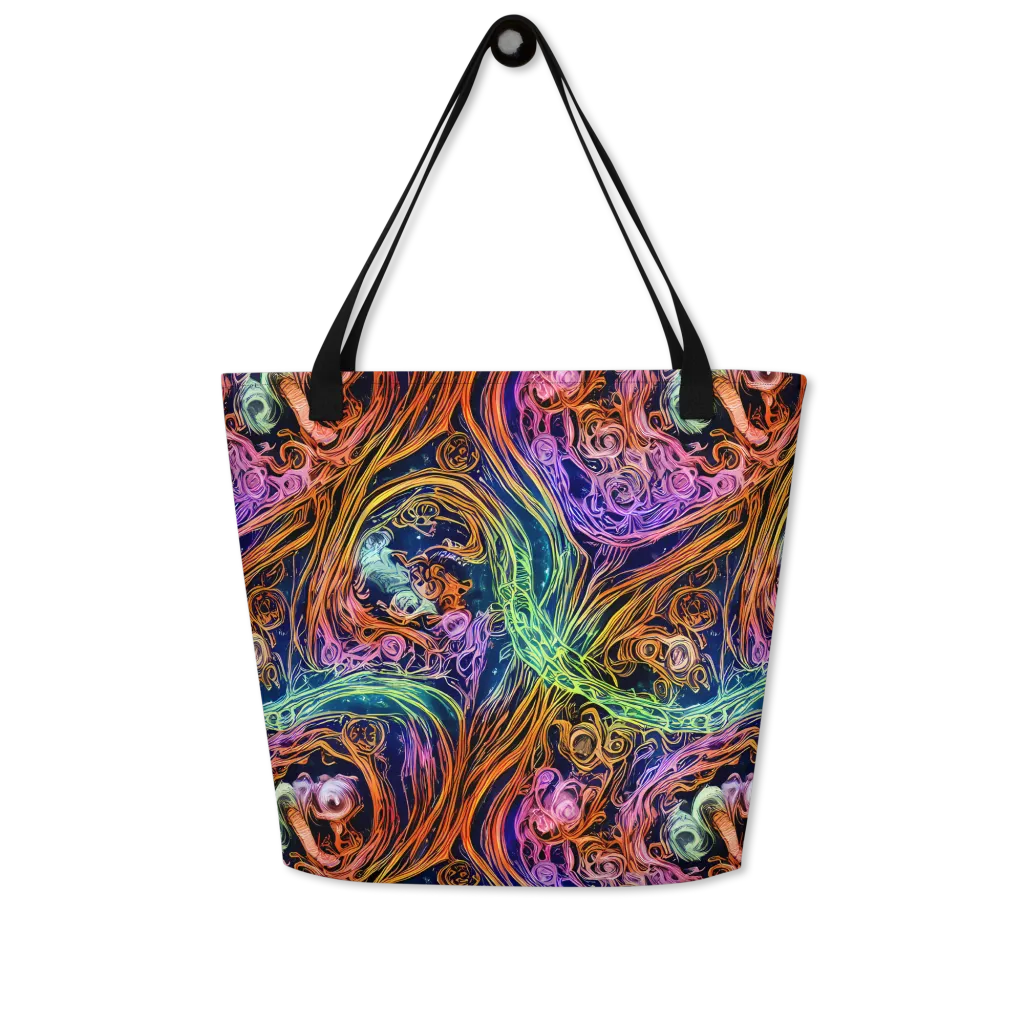 Nightfire Swirl on Large Tote Bag W/ Pocket — Front