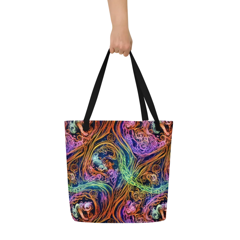 Nightfire Swirl on Large Tote Bag W/ Pocket — Front