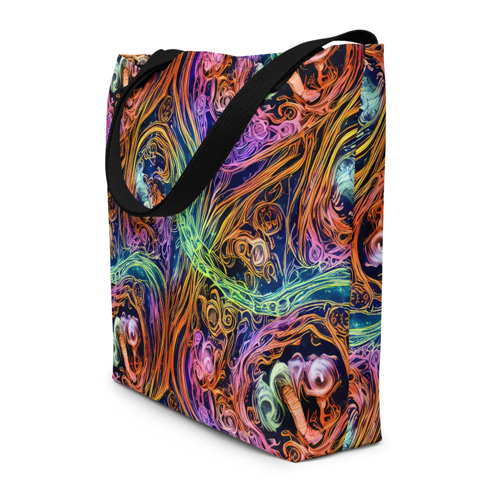 Nightfire Swirl on Large Tote Bag W/ Pocket — Front