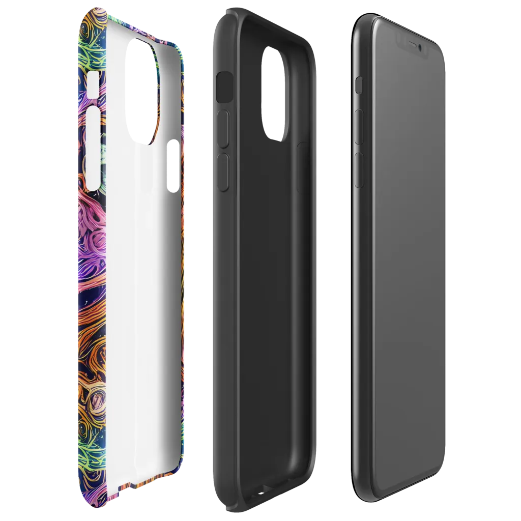 Nightfire Swirl on Tough Case for iPhone® — Right