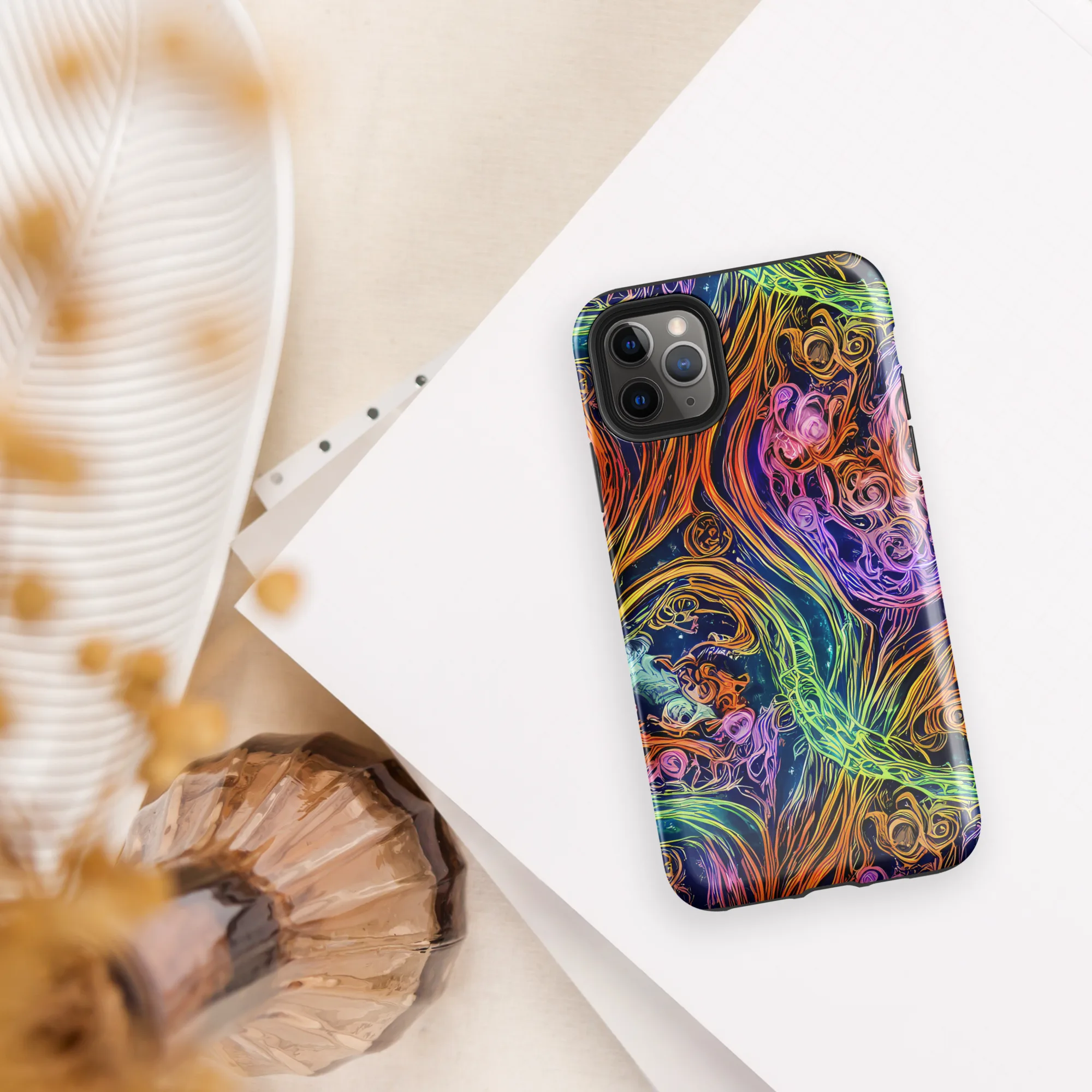 Nightfire Swirl on Tough Case for iPhone® — Front