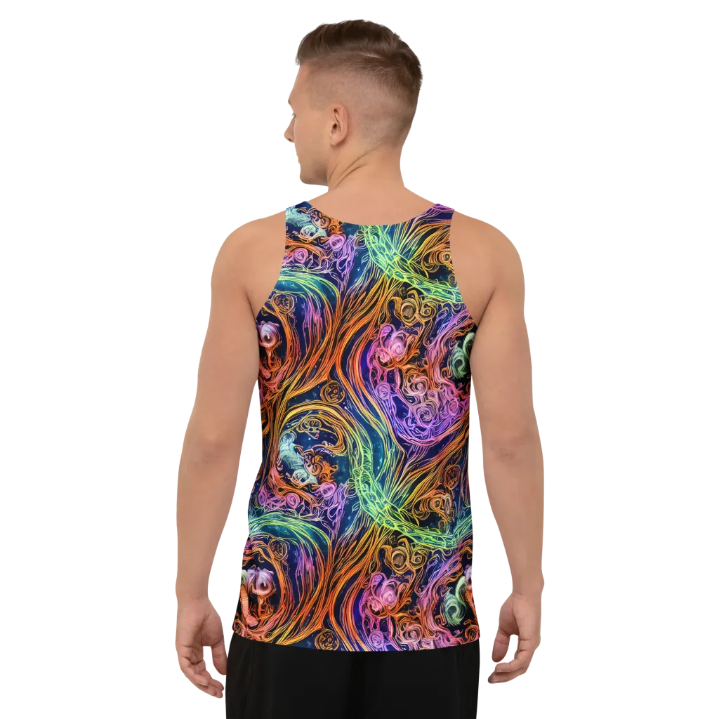 Nightfire Swirl on Men's Tank Top — Back