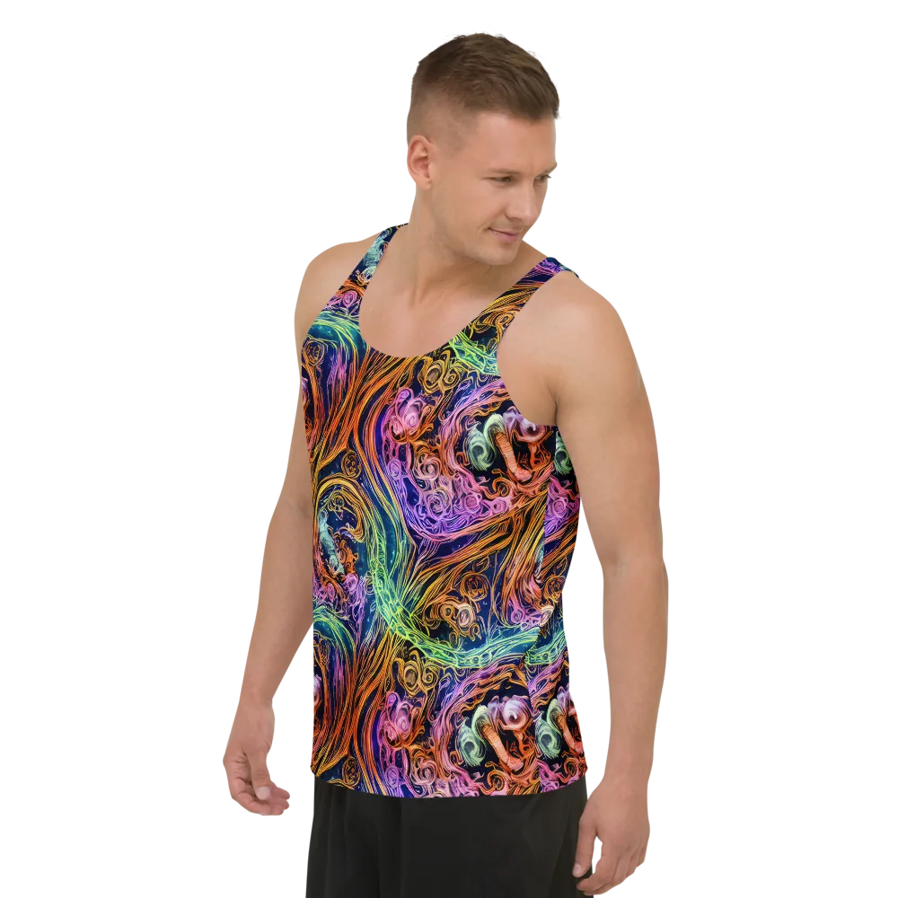 Nightfire Swirl on Men's Tank Top — Left Front