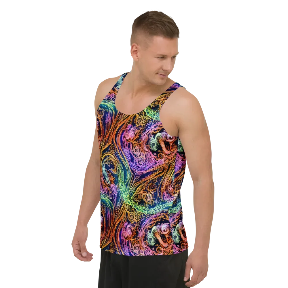 Nightfire Swirl on Men's Tank Top — Left Front