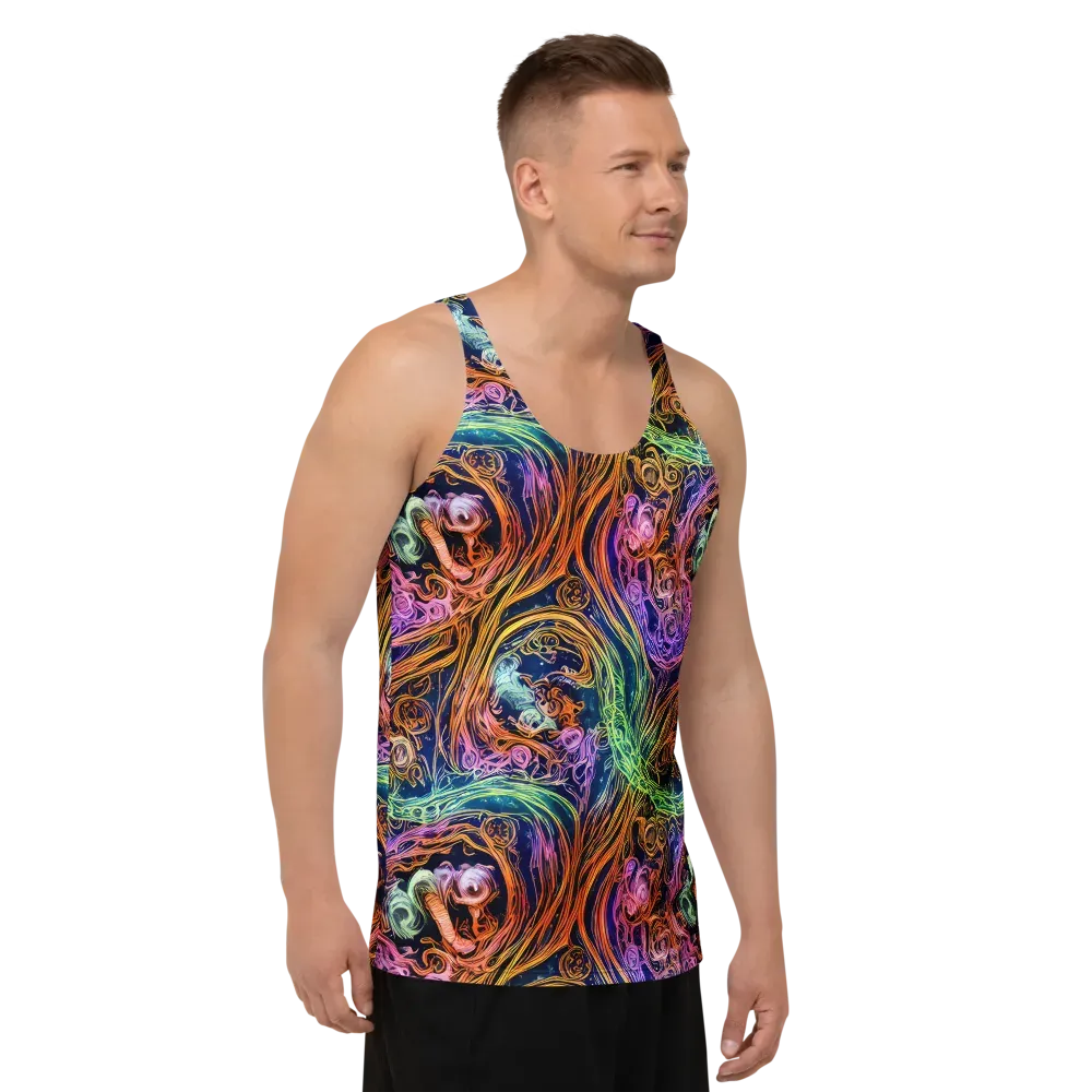 Nightfire Swirl on Men's Tank Top — Right Front