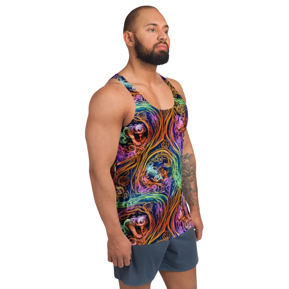Nightfire Swirl on Men's Tank Top — Right Front