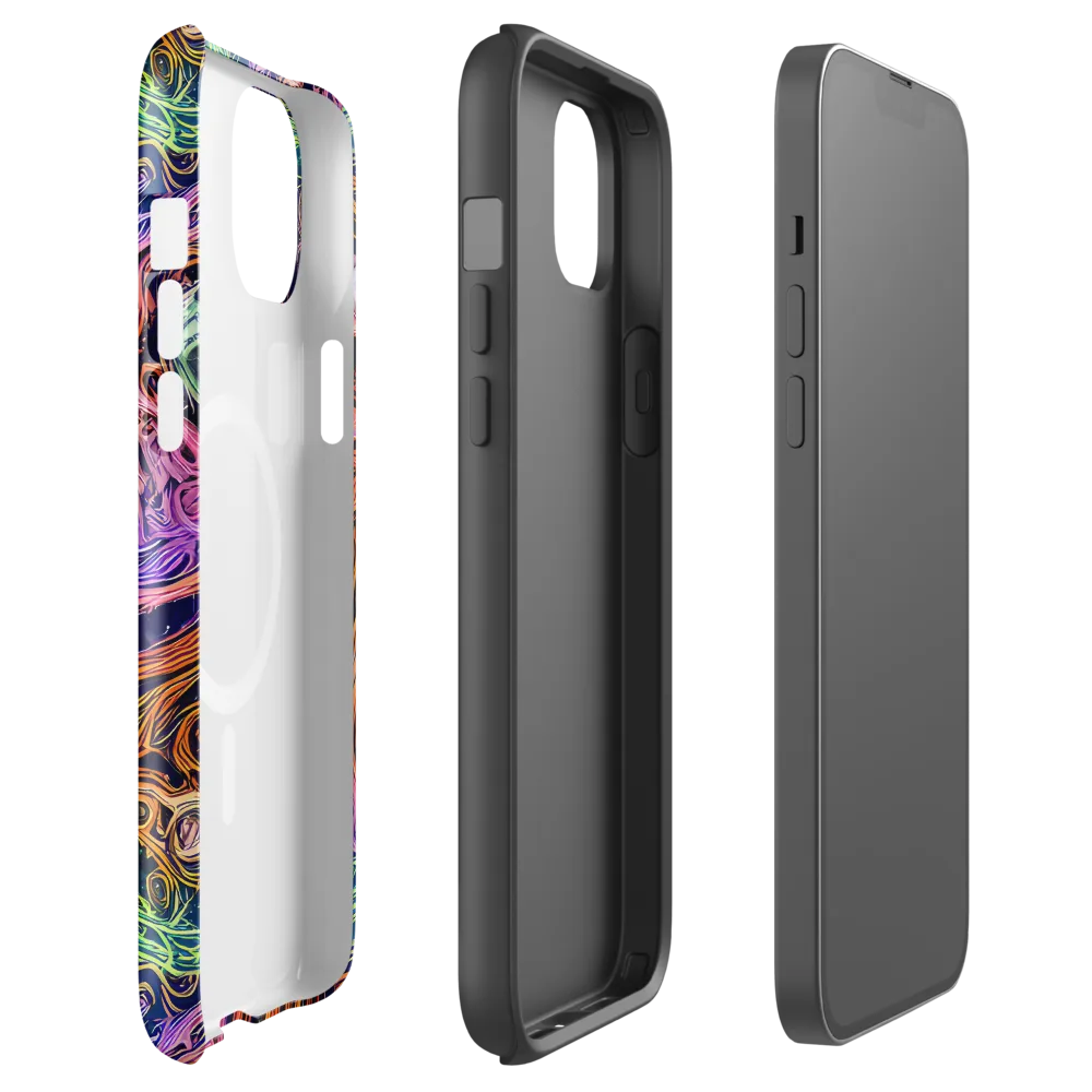 Nightfire Swirl on MagSafe Tough Case for iPhone® — Front