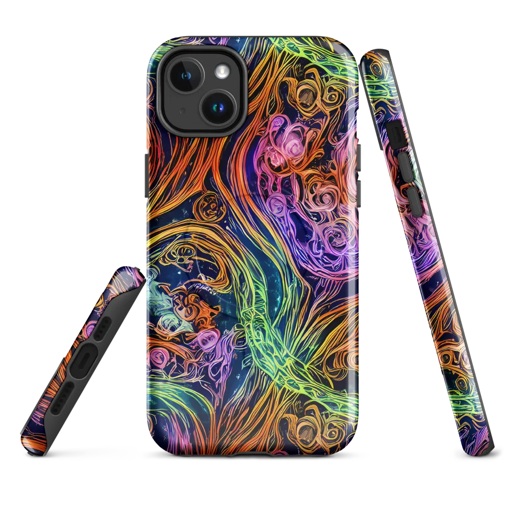Nightfire Swirl on MagSafe Tough Case for iPhone® — Front