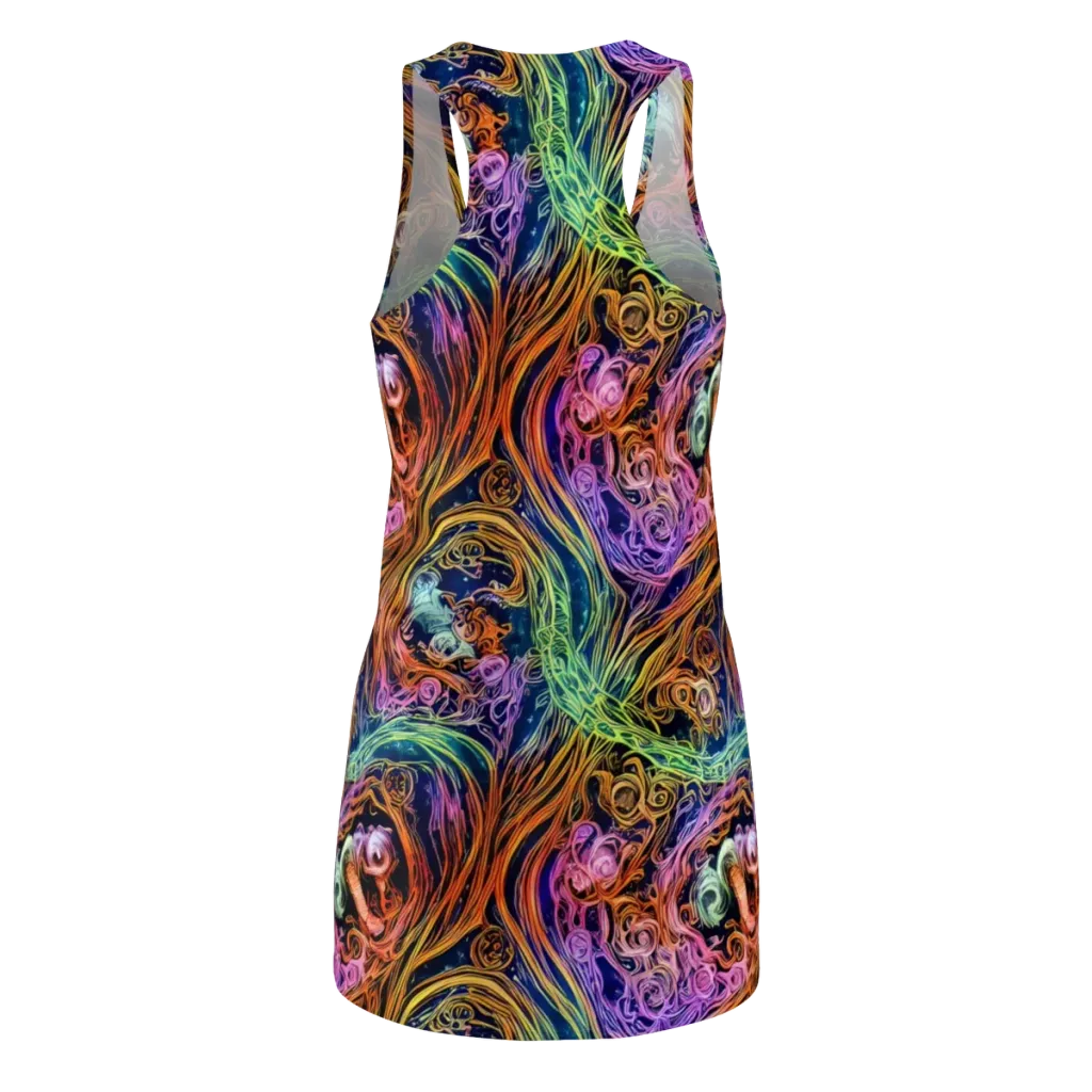Nightfire Swirl on Racerback Dress — Back