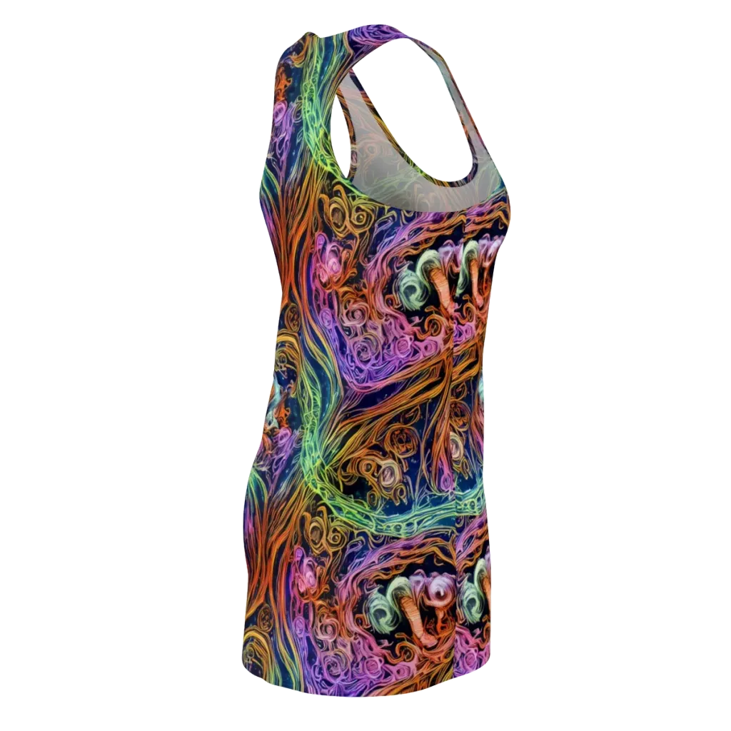 Nightfire Swirl on Racerback Dress — Back Side