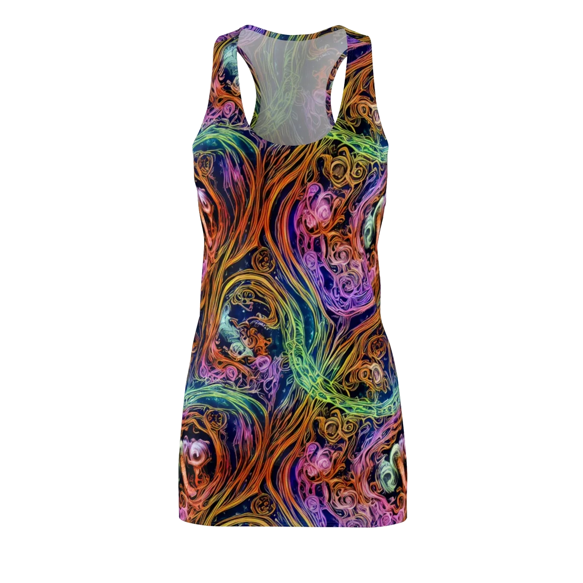 Nightfire Swirl on Racerback Dress — Front