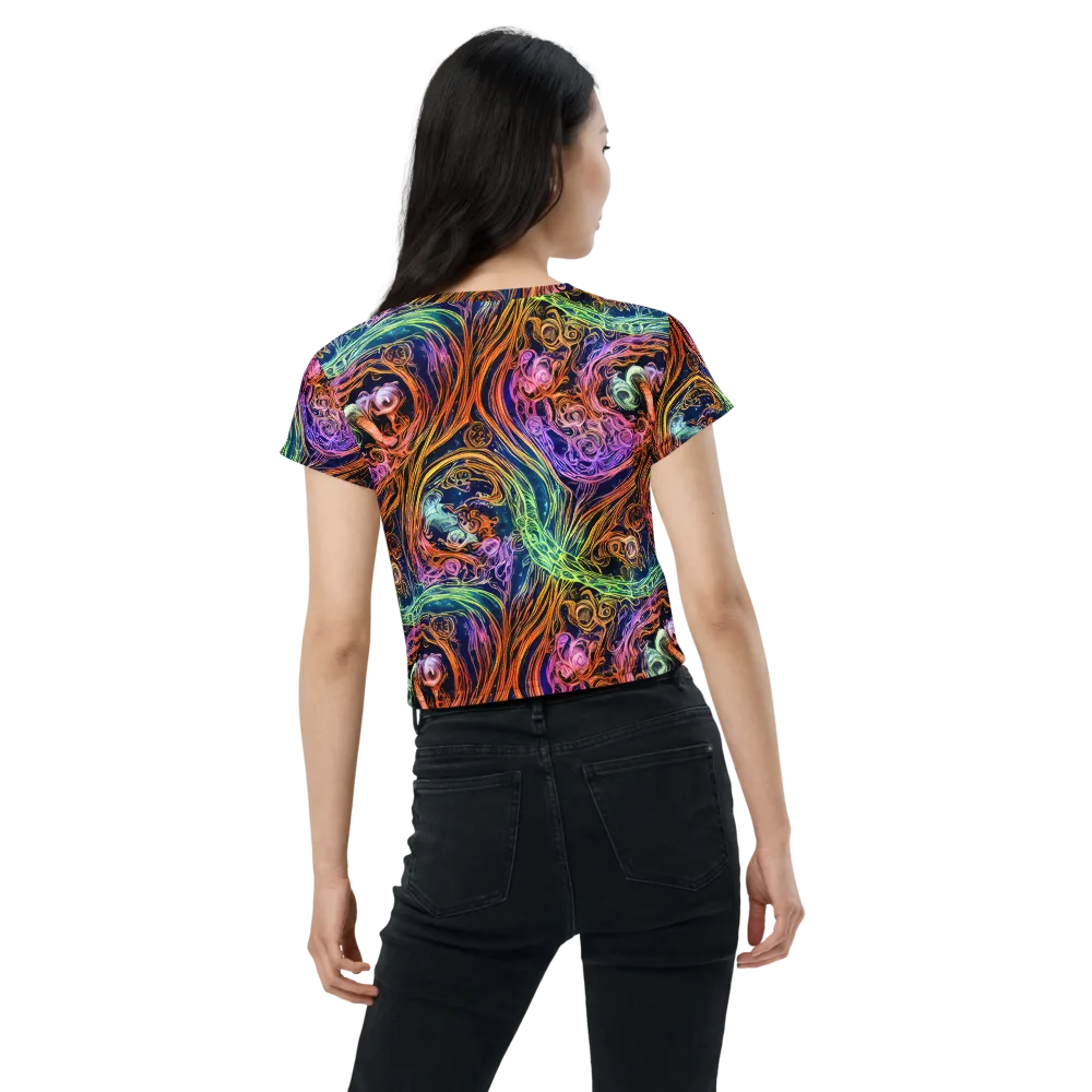 Nightfire Swirl on Crop Tee — Back