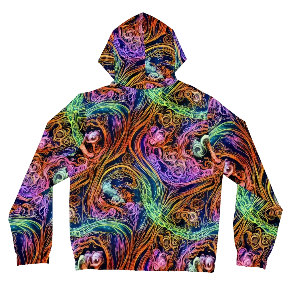 Nightfire Swirl on Women's Full-Zip Hoodie — Back