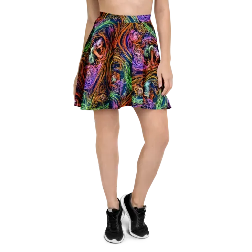 Nightfire Swirl on a Skater Skirt
