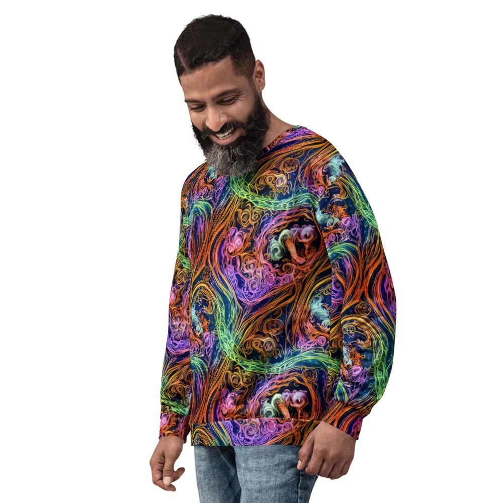 Nightfire Swirl on Sweatshirt — Left Front