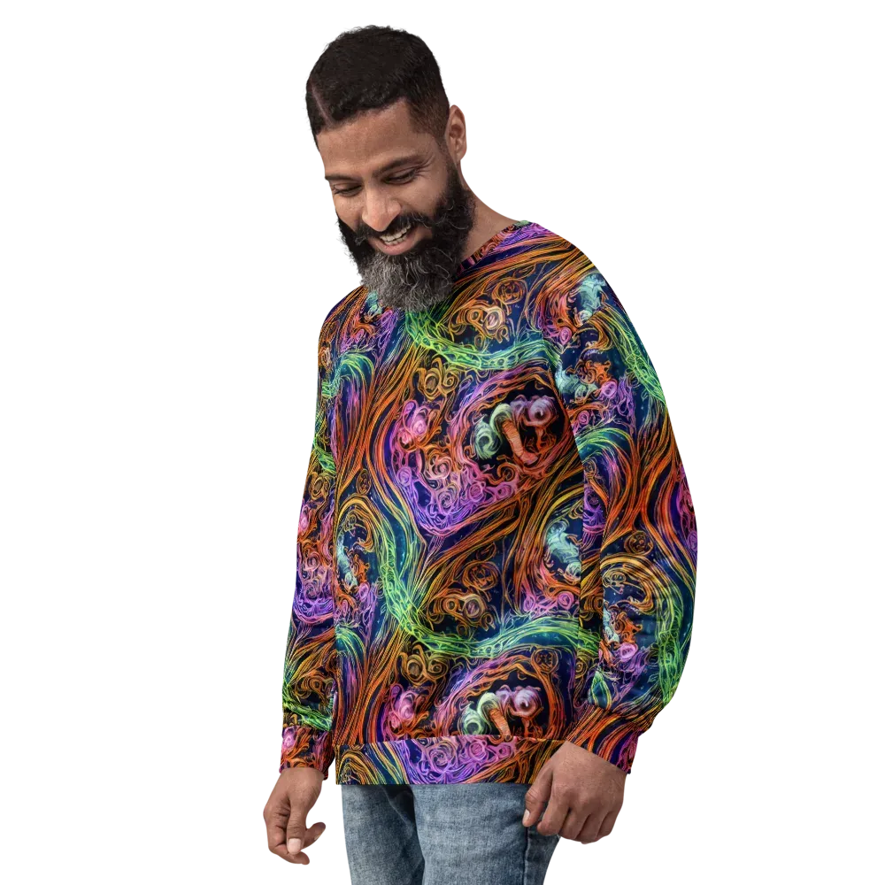 Nightfire Swirl on Sweatshirt — Left Front