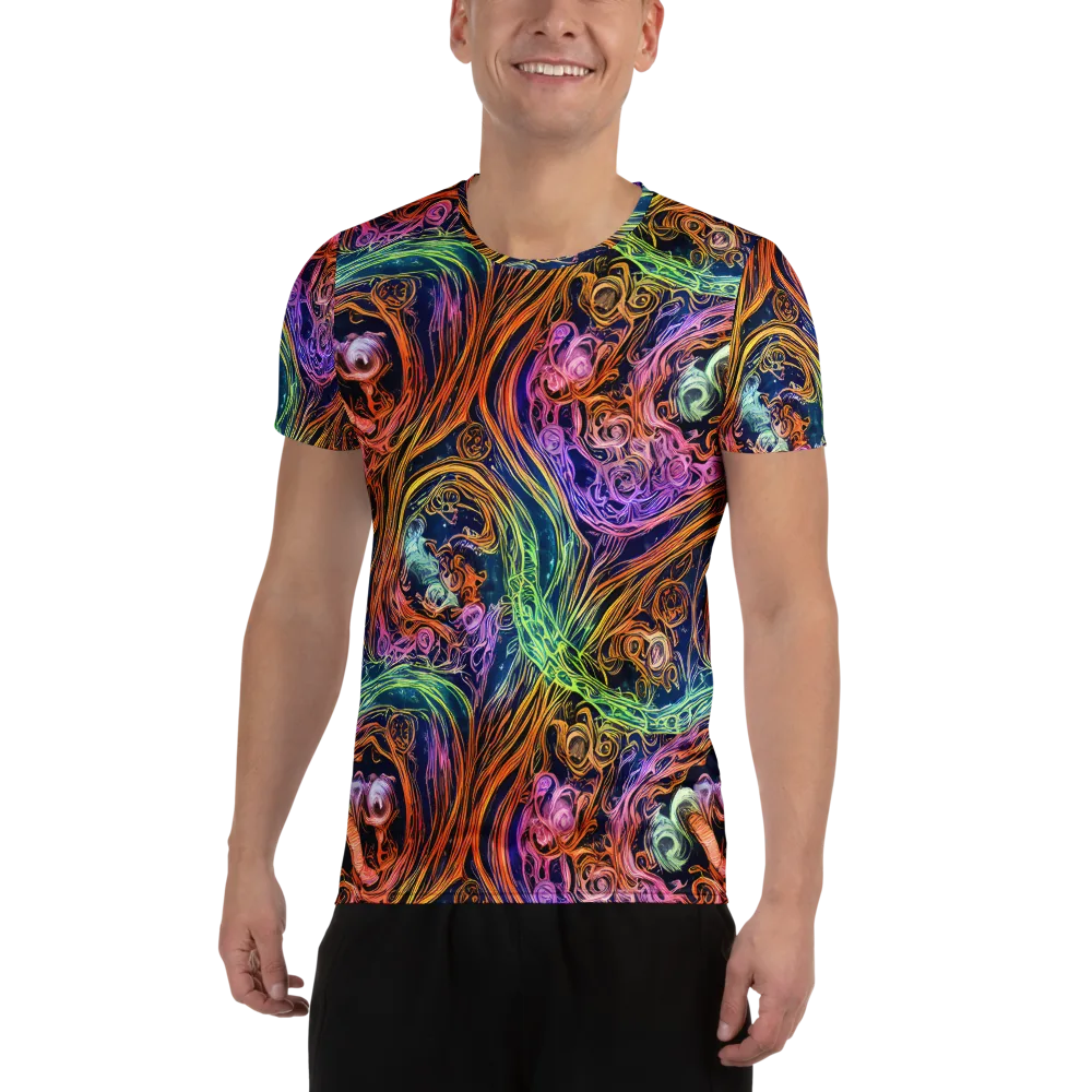 Nightfire Swirl on Men's Athletic T-Shirt — Front