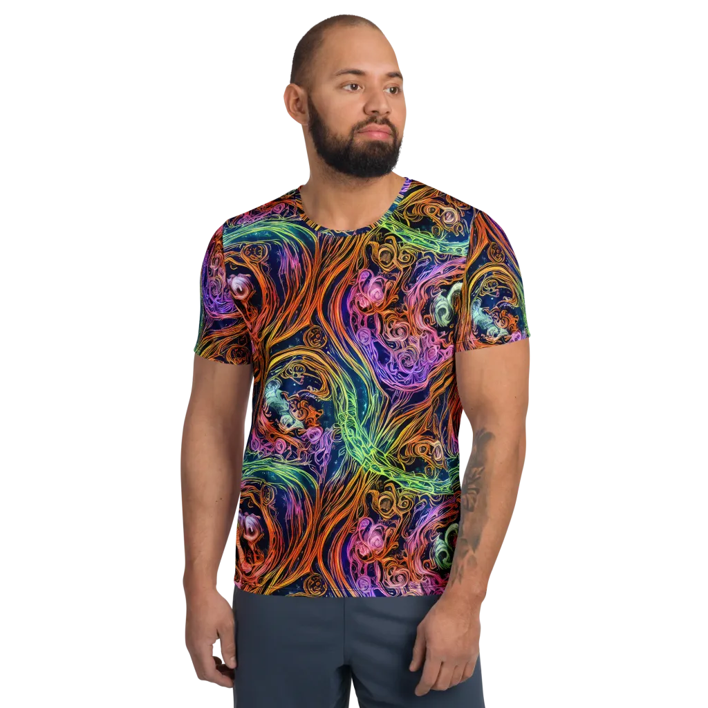 Nightfire Swirl on Men's Athletic T-Shirt — Front