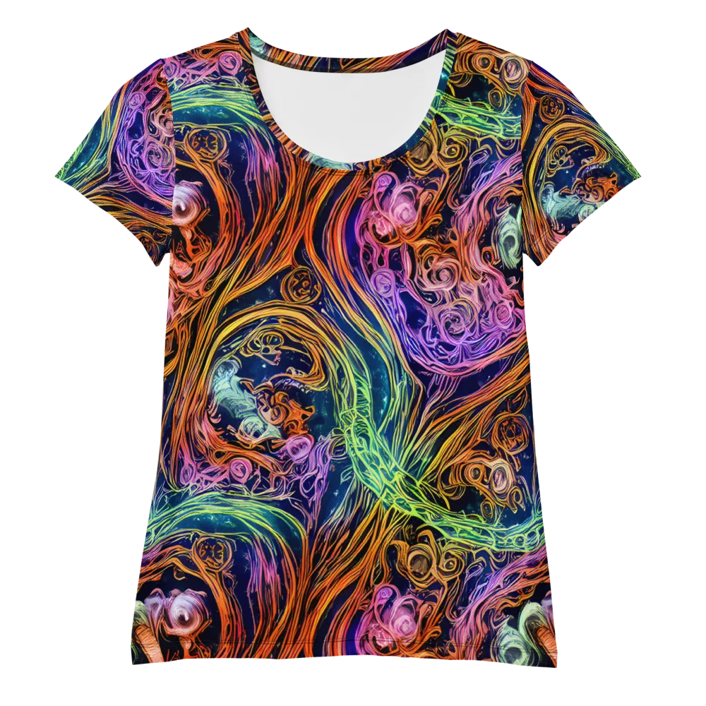 Nightfire Swirl on Women's Athletic T-Shirt — Front