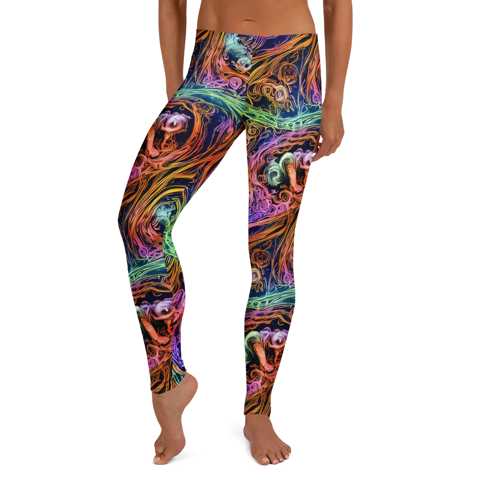 Nightfire Swirl on Leggings — Front