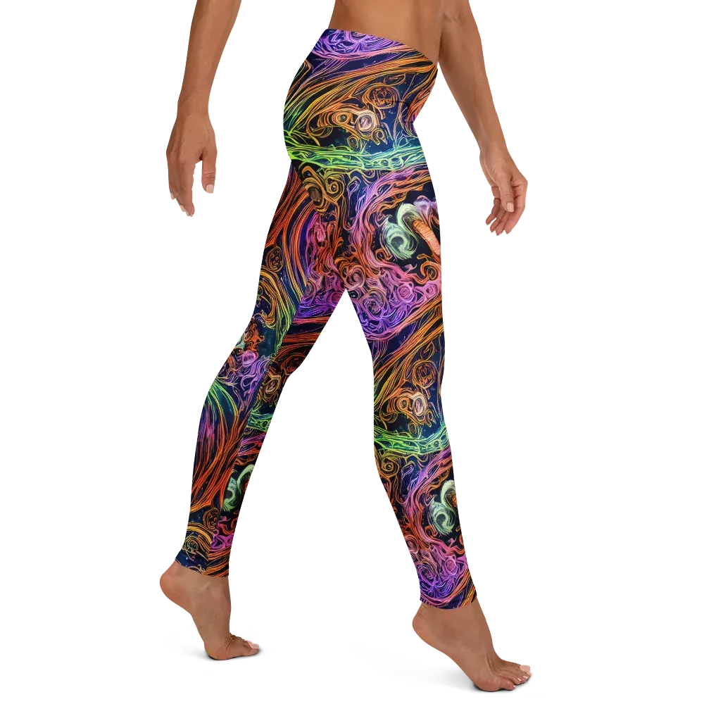 Nightfire Swirl on Leggings — Right