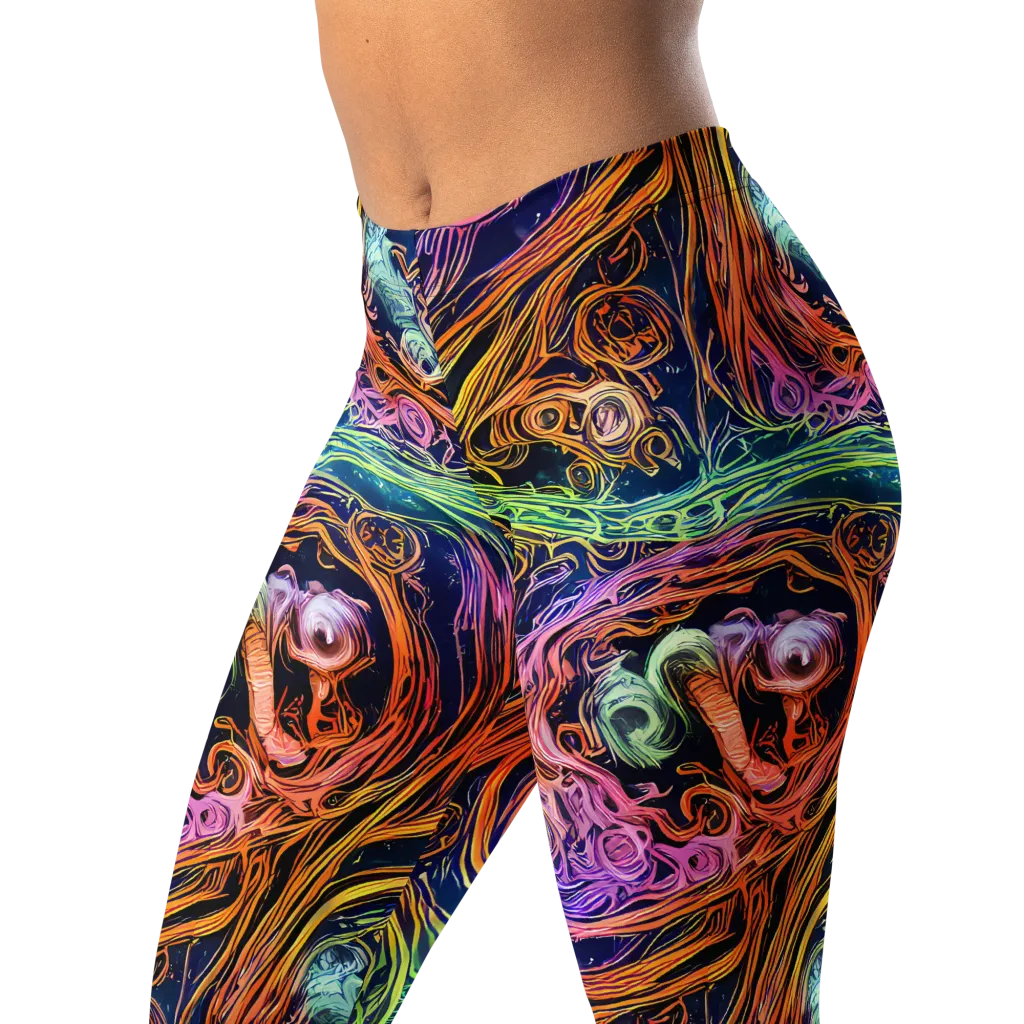 Nightfire Swirl on Leggings — Left Front