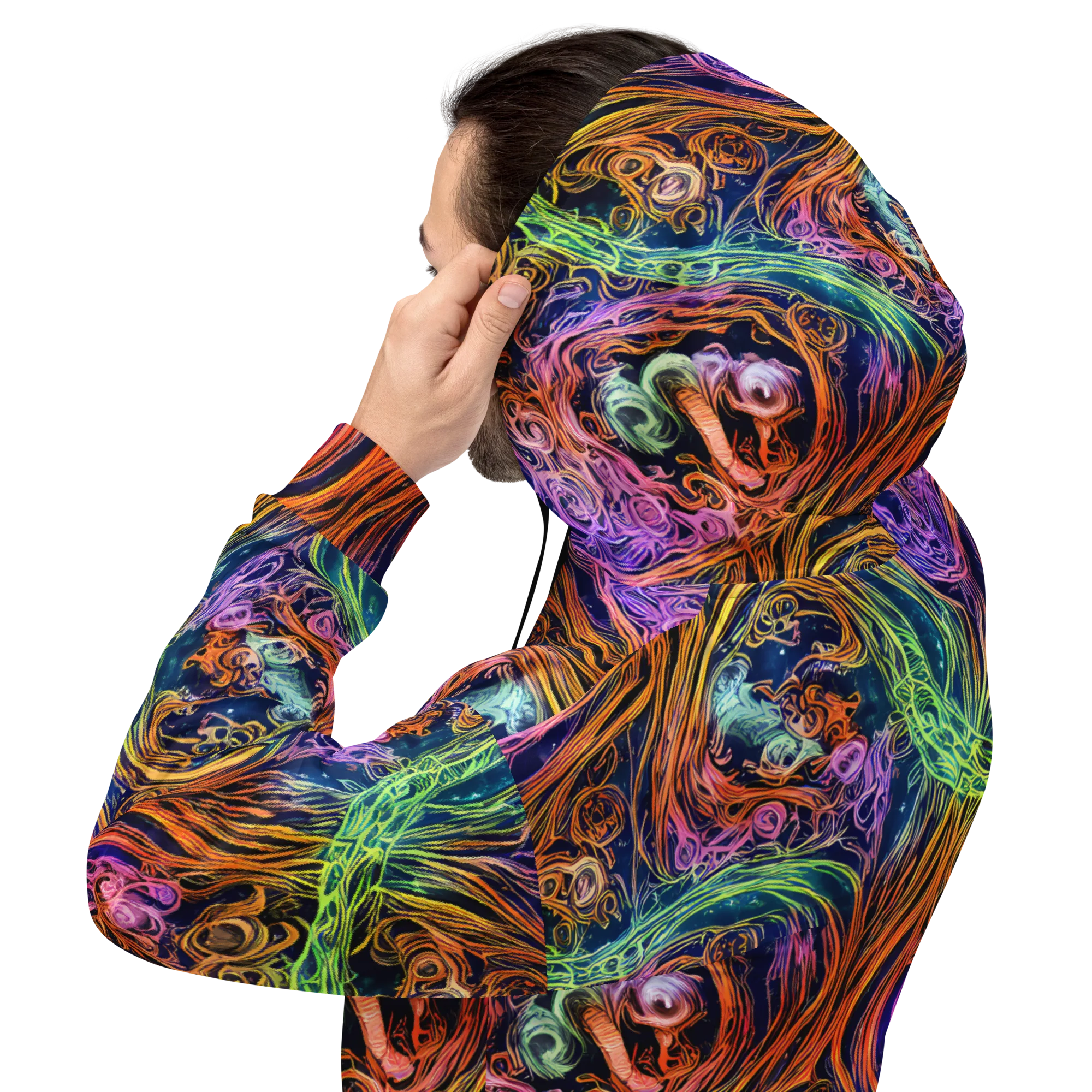 Nightfire Swirl on Hoodie — Back