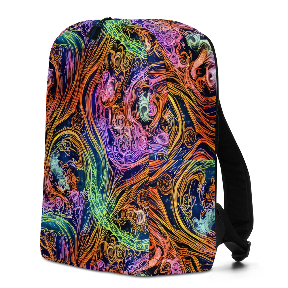 Nightfire Swirl on Minimalist Backpack — Left