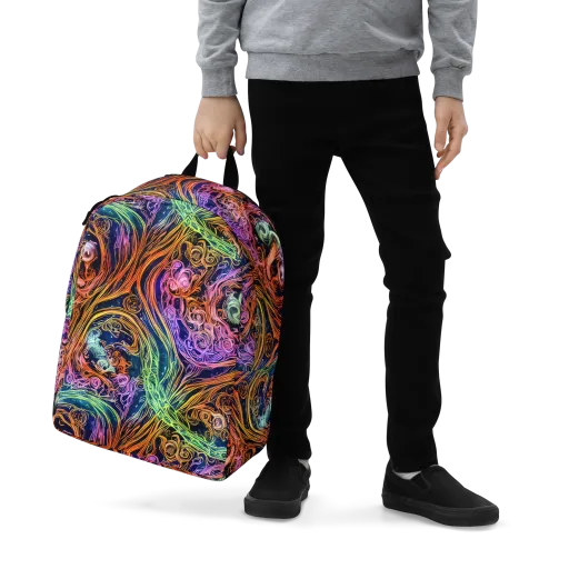 Nightfire Swirl on a Minimalist Backpack