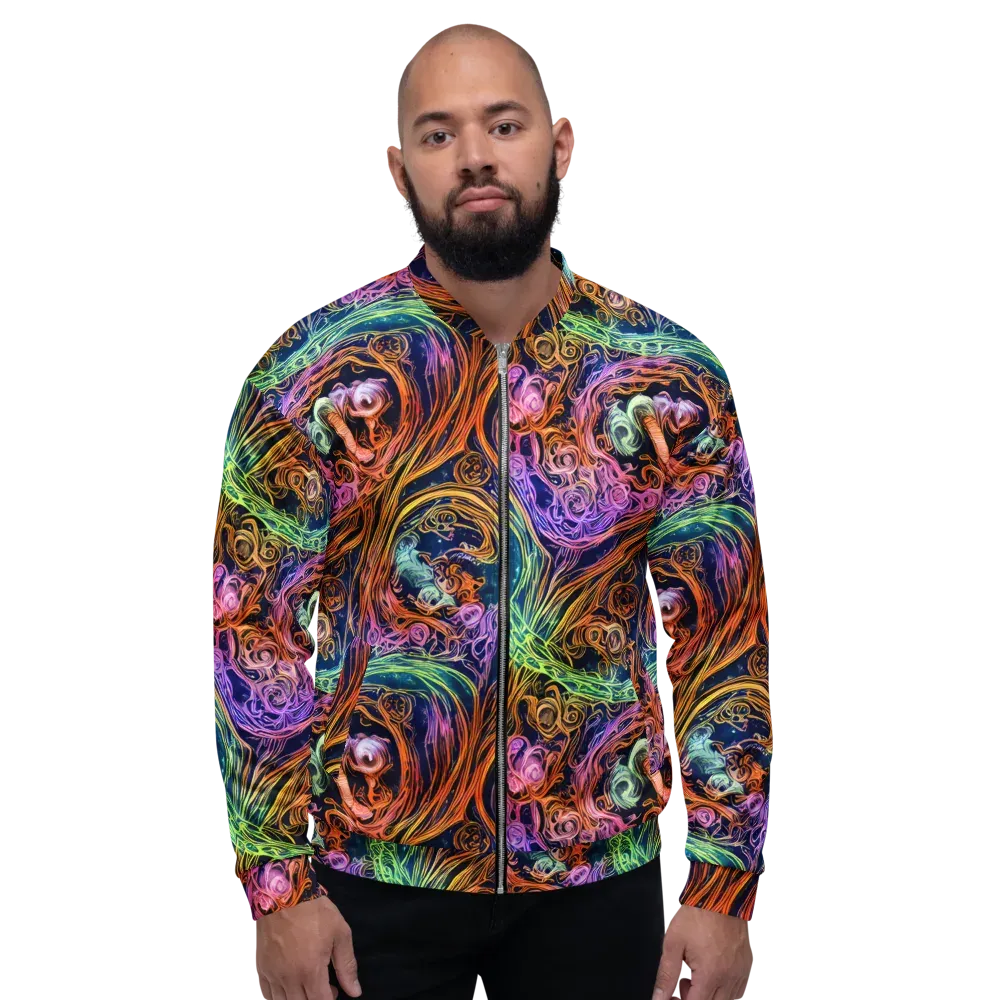 Nightfire Swirl on Bomber Jacket — Front