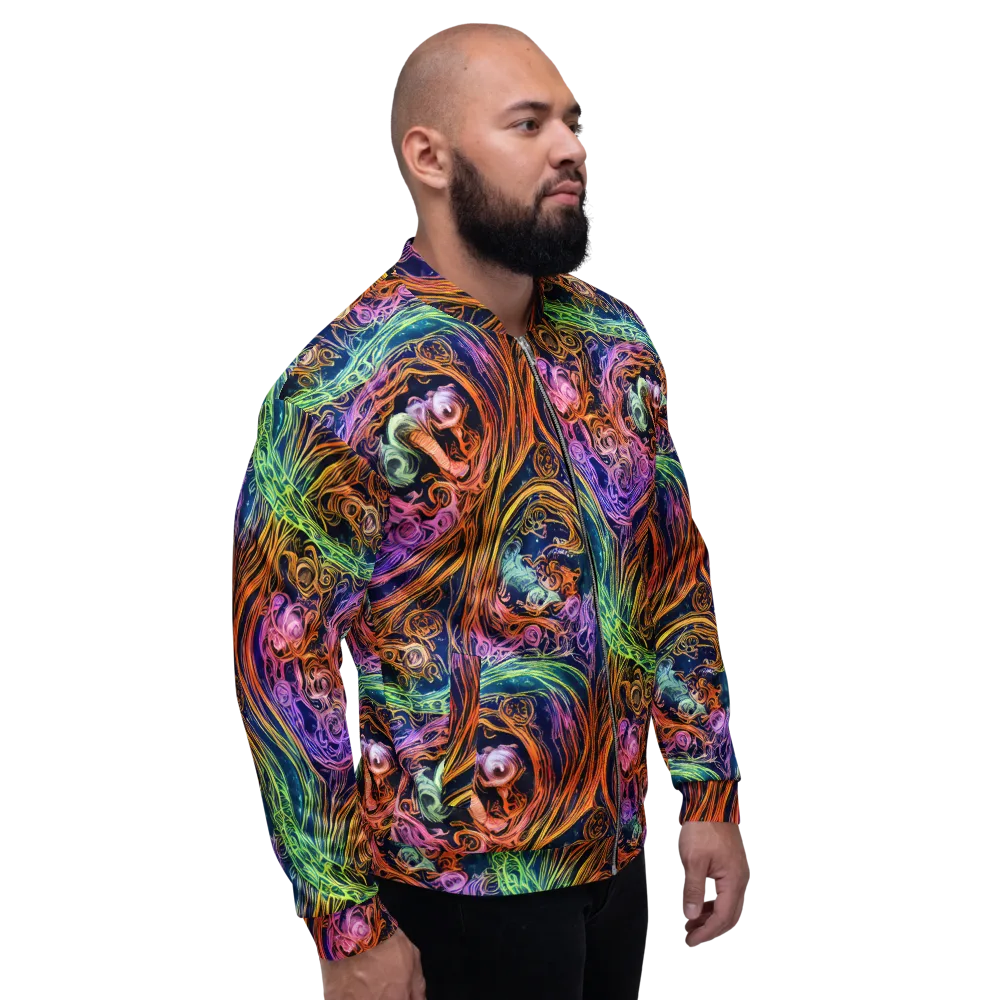 Nightfire Swirl on Bomber Jacket — Right