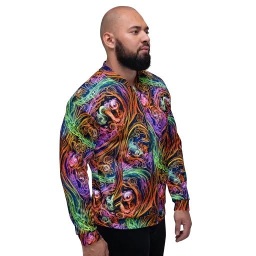 Nightfire Swirl on a Bomber Jacket