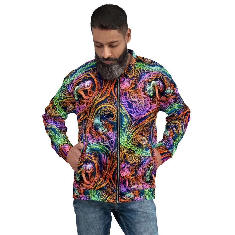 Nightfire Swirl on Bomber Jacket — Front