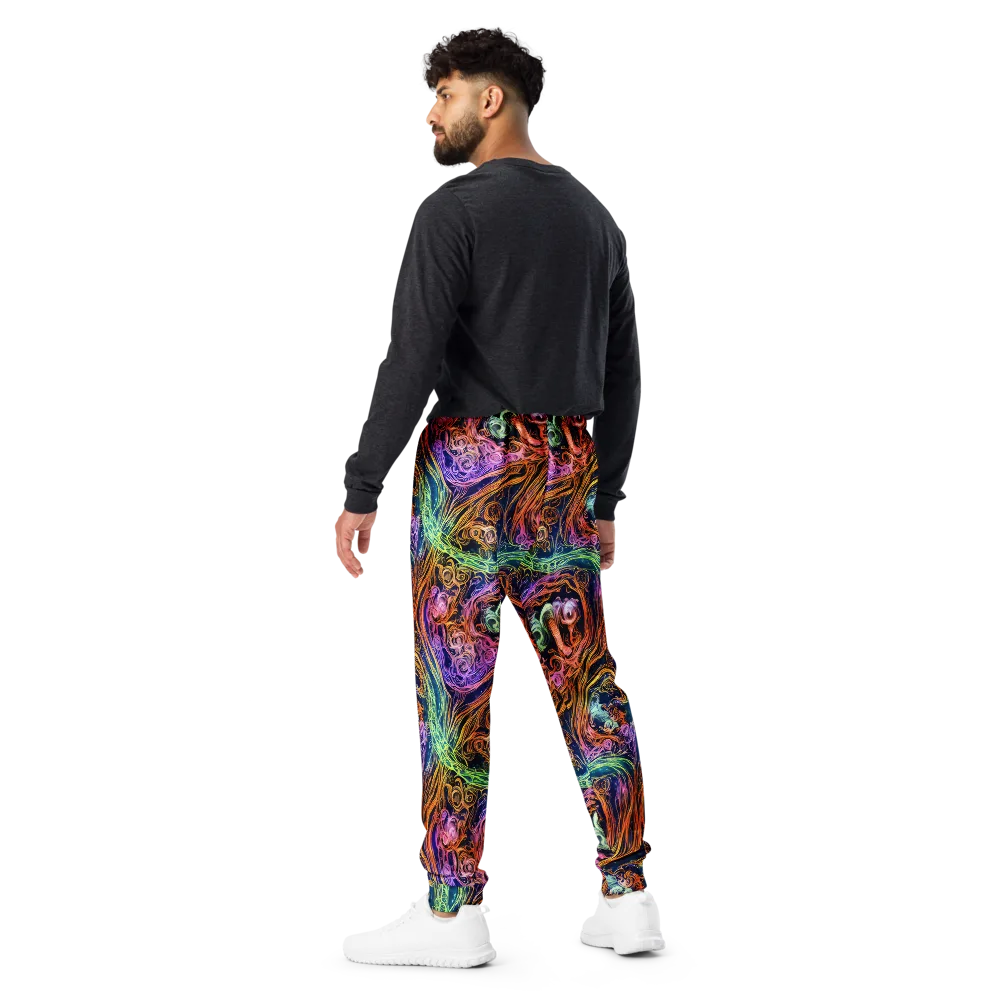 Nightfire Swirl on Men's Joggers — Back