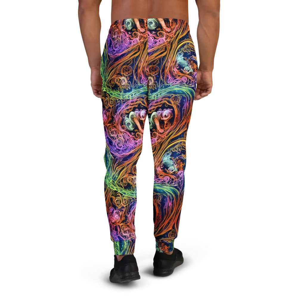 Nightfire Swirl on Men's Joggers — Back